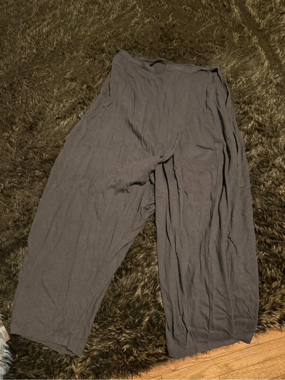 FREE PEOPLE Casual Wide-Leg Pants/strapless pant suit in Charcoal Gray